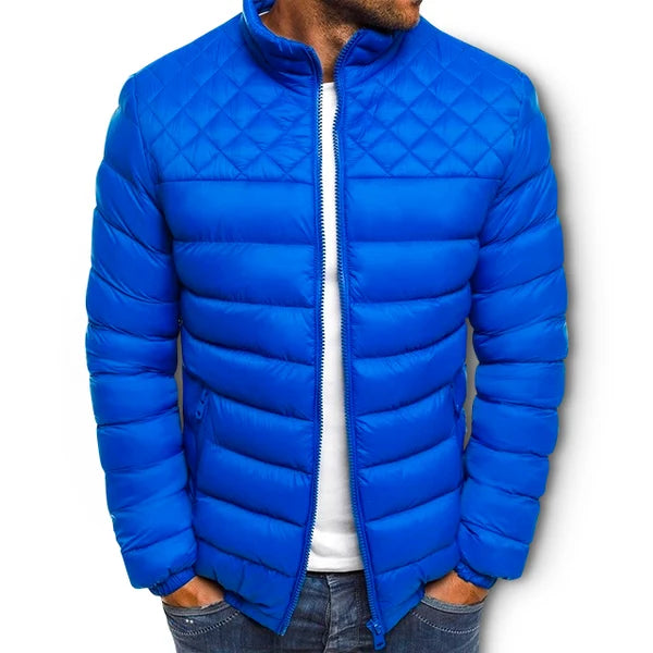 Veste parka épaisse homme noir à fermeture zip