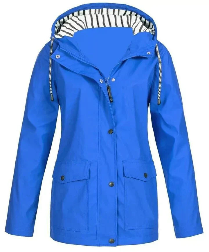 Veste Imperméable Féminine avec Capuche pour Pluie