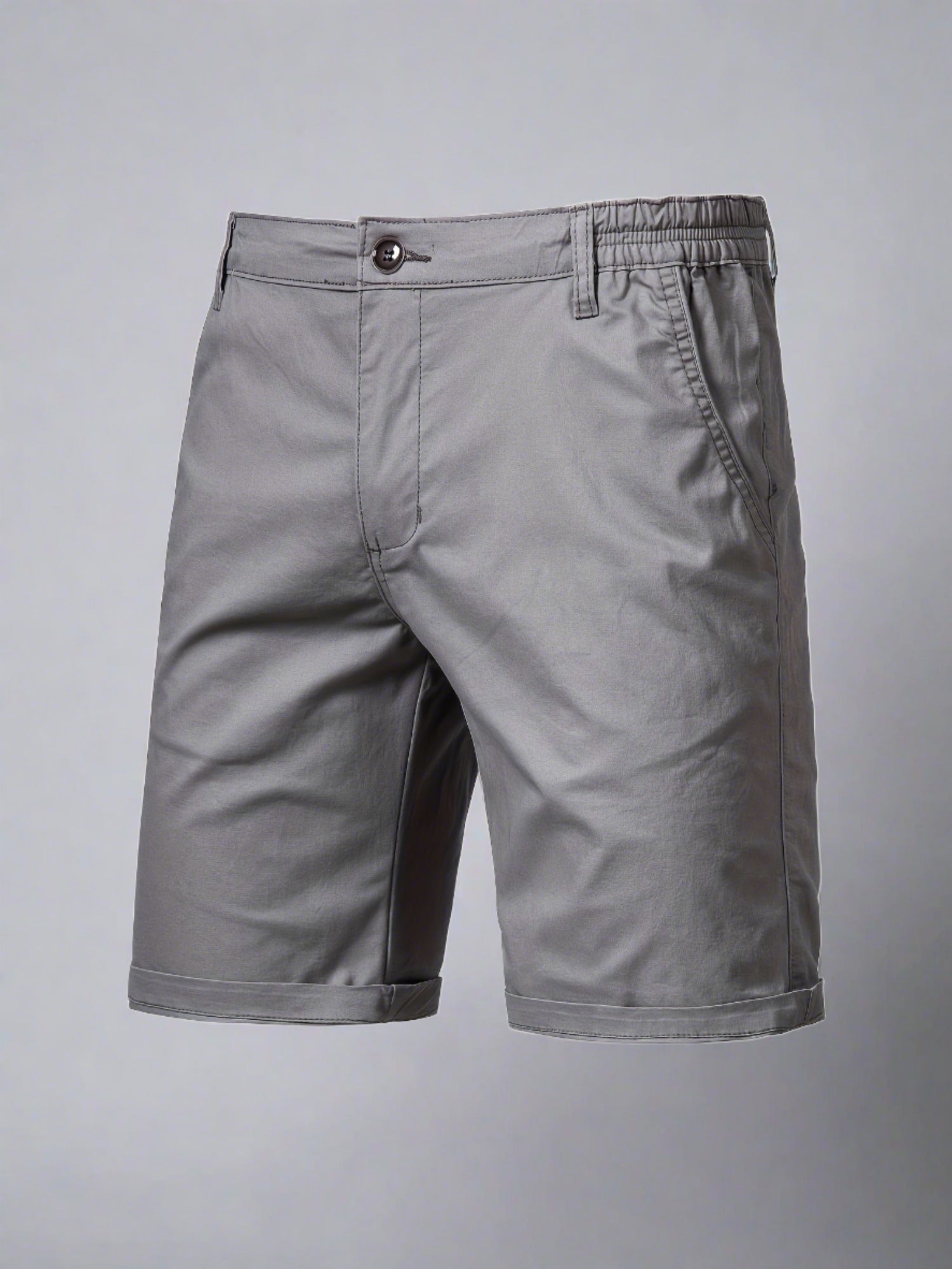 Short Décontracté Homme Coton Élastiqué Gris - LuxeStyle