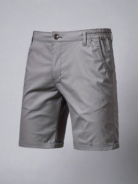 Short Décontracté Homme Coton Élastiqué Gris - LuxeStyle