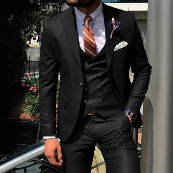 Costume Mariage Homme Élégant Tailleur Noir