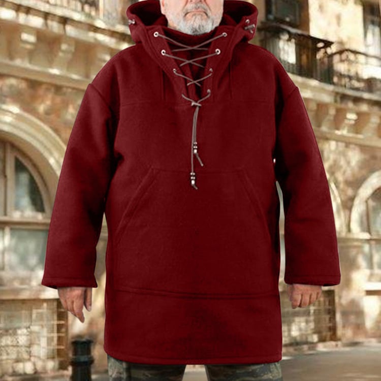 Veste Hiver Élégante avec Capuche et Poche Avant