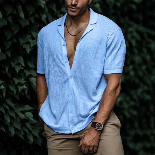 Chemise Homme Lin Léger - Chemise Été en Coton pour Un Style Détendu - LuxeStyle