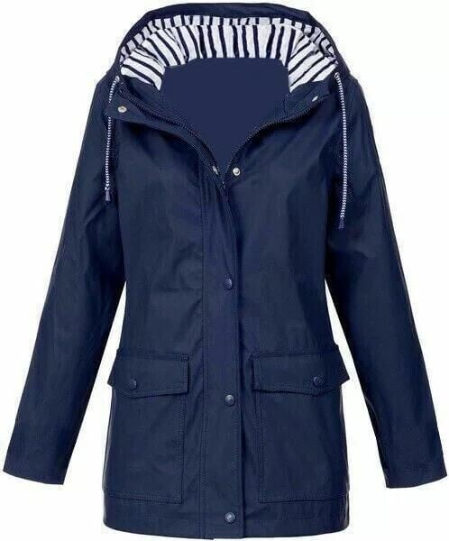 Veste Imperméable Féminine avec Capuche pour Pluie