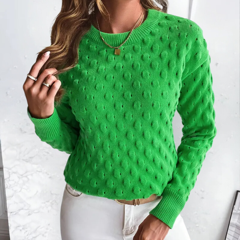 LETICIA - Pull Tricoté avec Texture Elégant pour Femmes