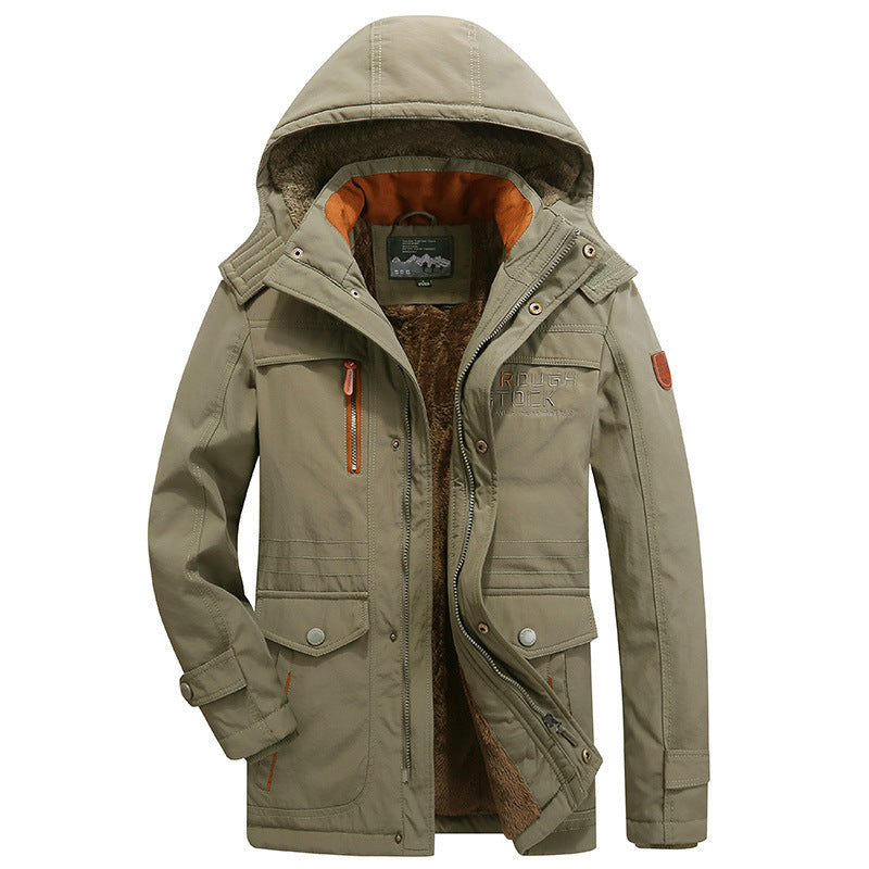Parka Homme Hiver avec Capuche et Fermeture Éclair