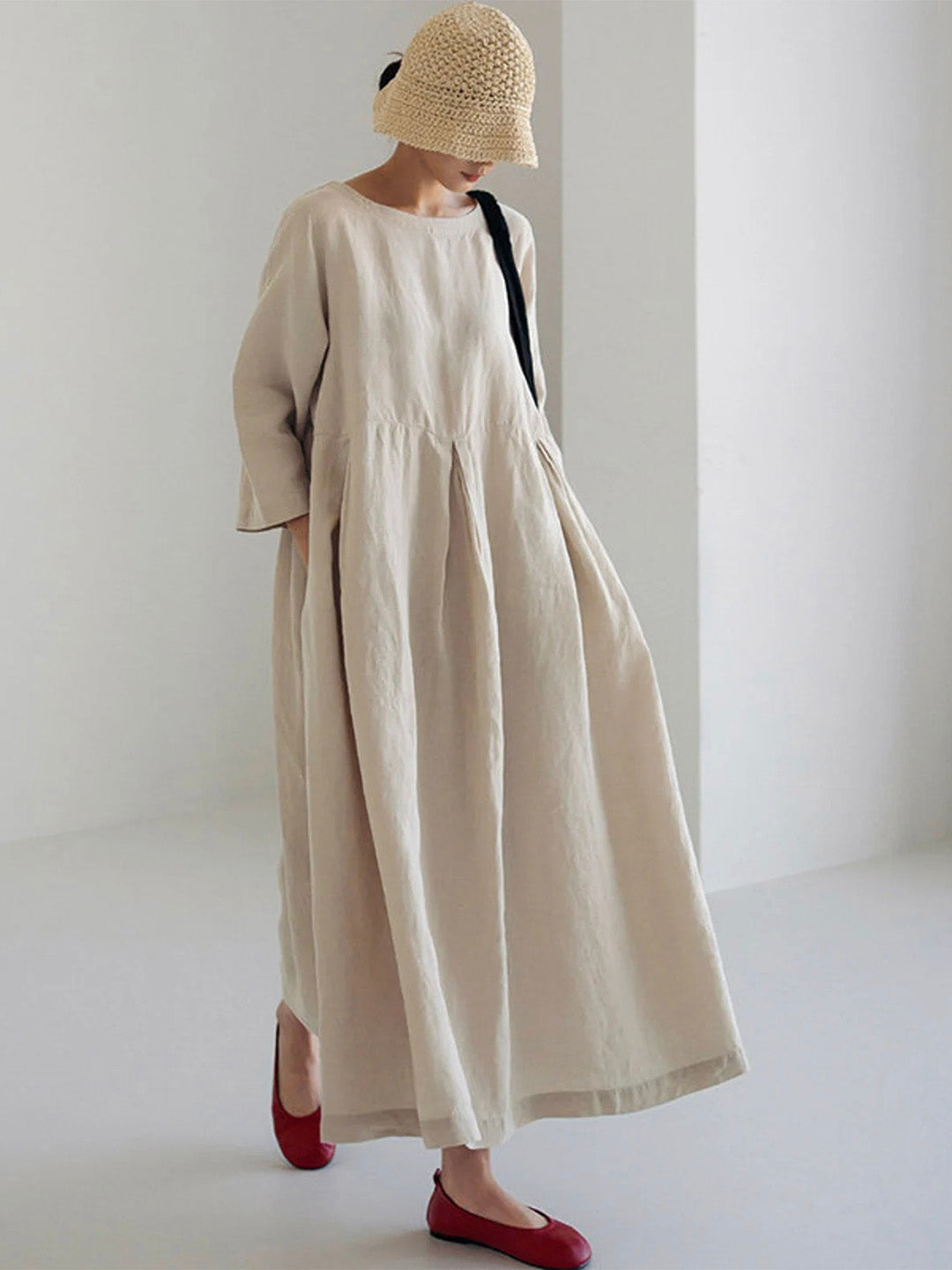 Robe Longue Femme Lin Élégante, Confortable et Chic - LuxeStyle