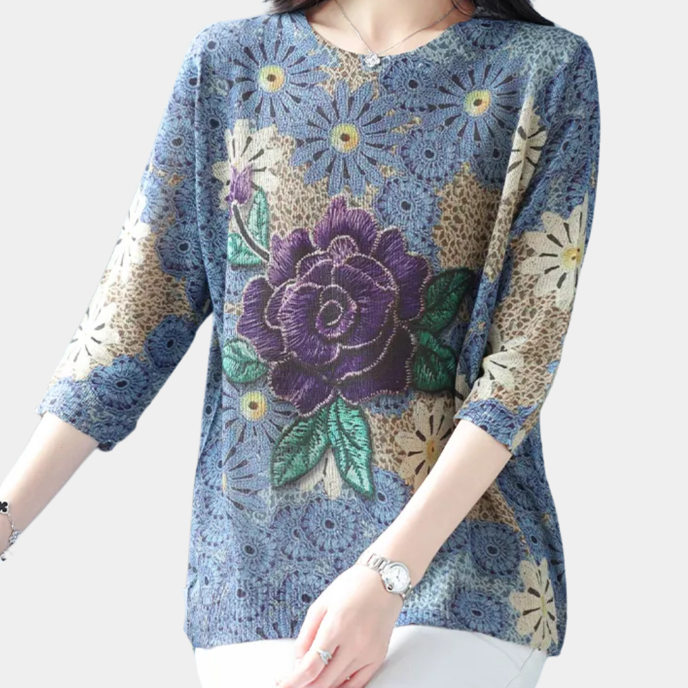 JULIE - Pull Floral Tendance pour Femmes