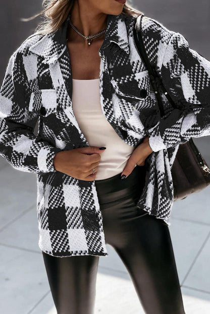 Chemise Femme à Carreaux Élégante - Taille Décontractée avec Tissu Doux & Motif Traditionnel - LuxeStyle