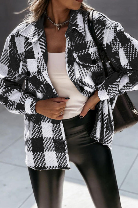 Chemise Femme à Carreaux Élégante - Taille Décontractée avec Tissu Doux & Motif Traditionnel - LuxeStyle