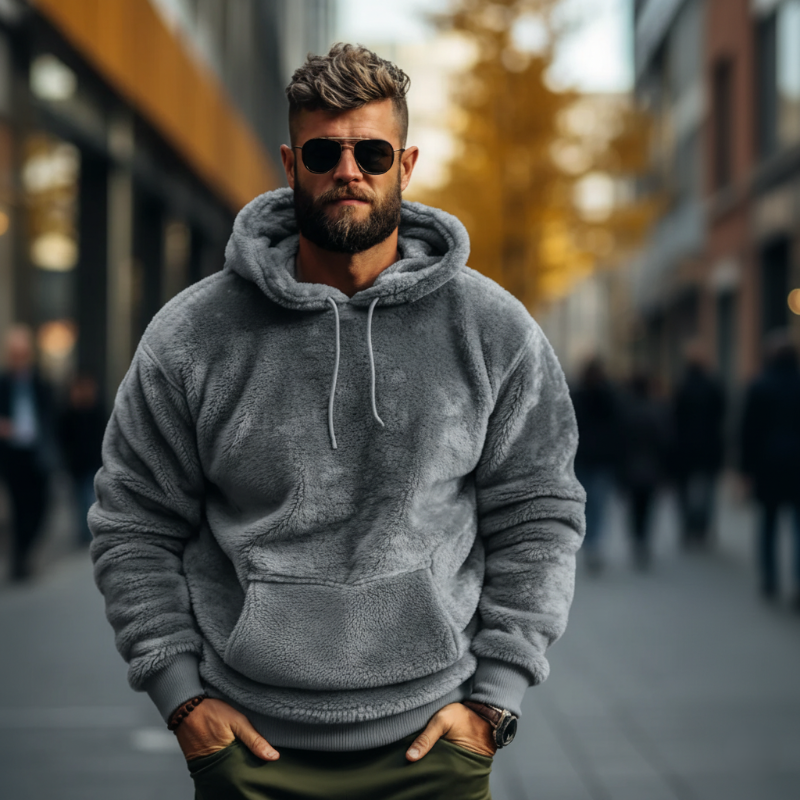 Sweat à Capuche Douillet pour Homme Hiver - LuxeStyle