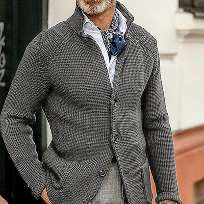 Blazer Classique Homme Élégant - Col Chemisé, Manches Longues & Chic Timeless