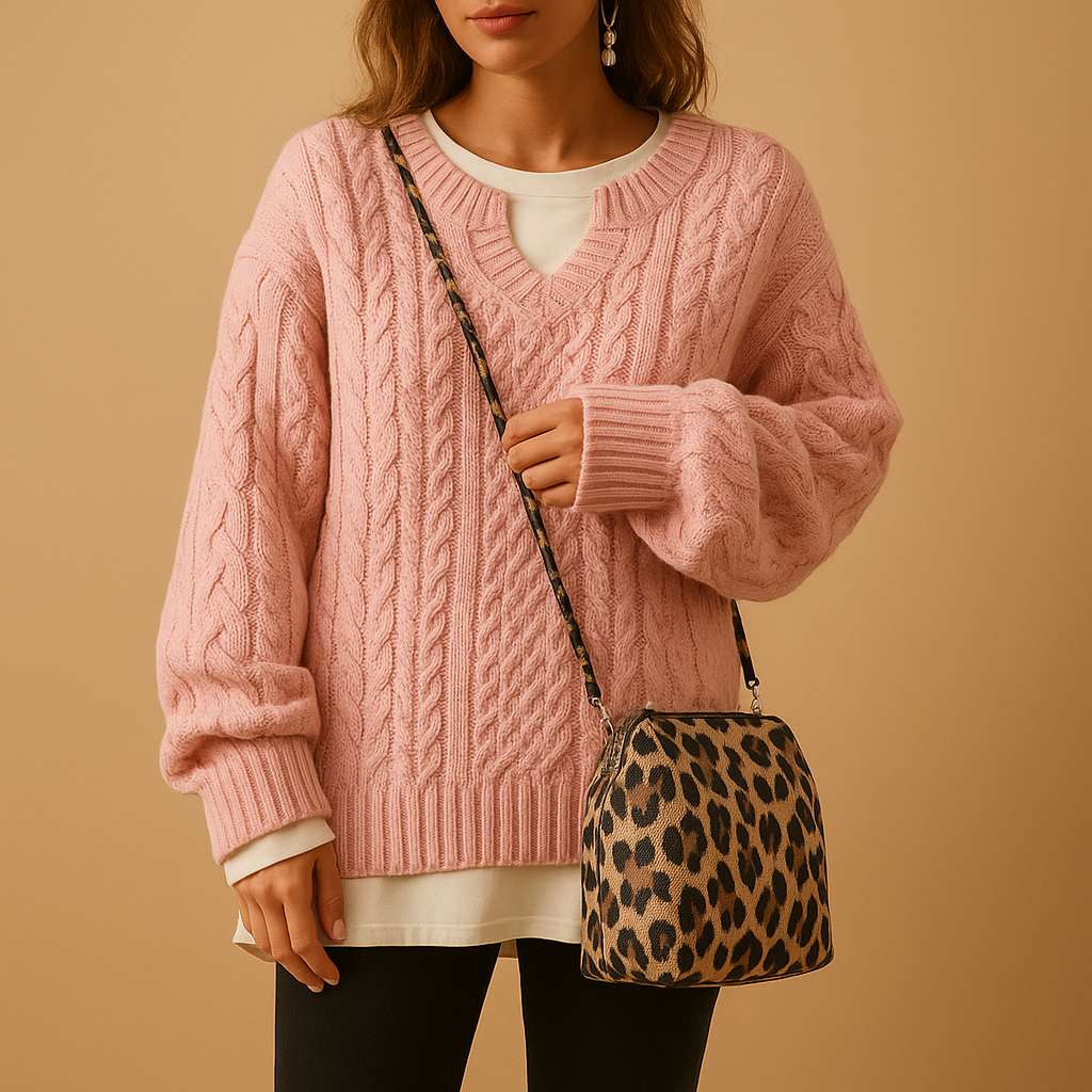 Pull Femme Col V Décontracté