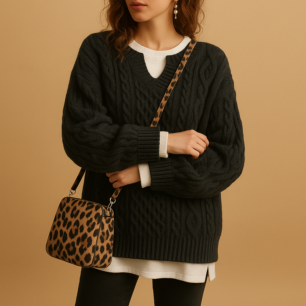 Pull Femme Col V Décontracté