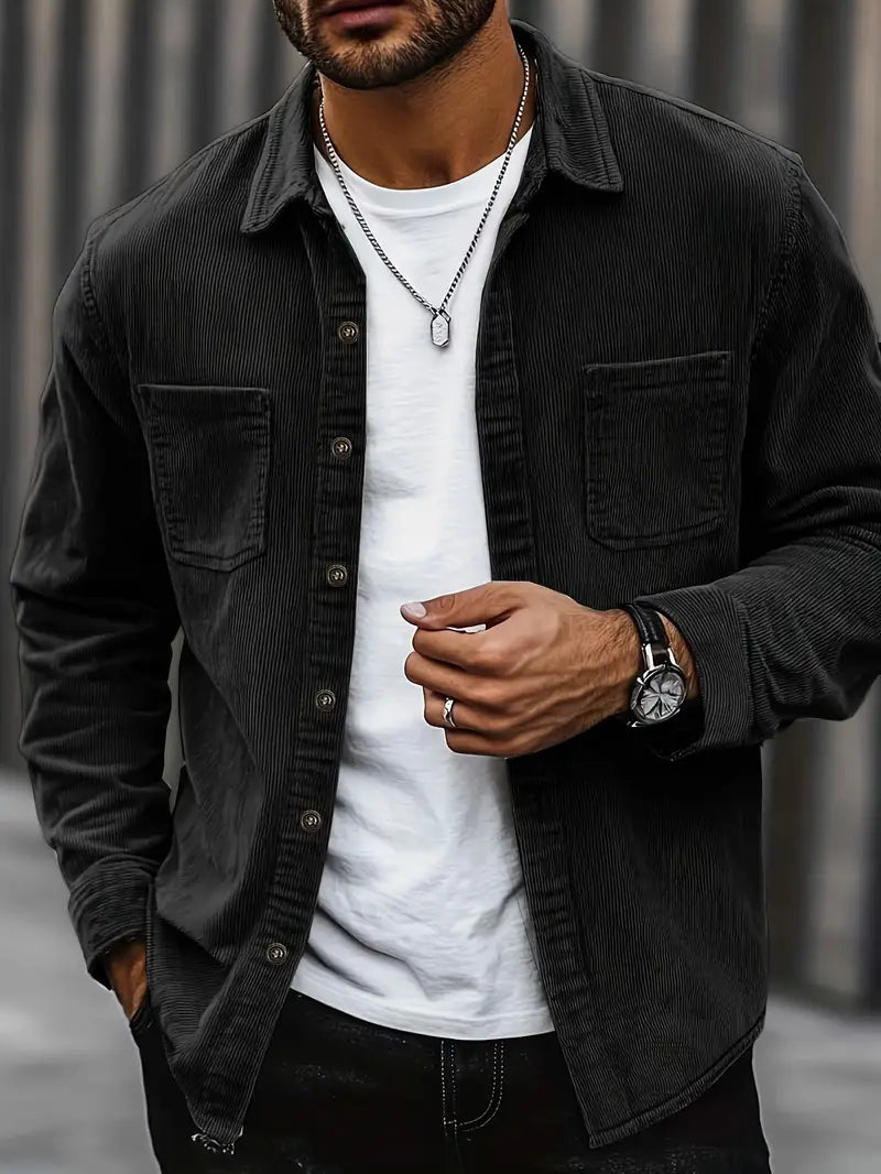 Chemise Homme Velours Cachemire Brun