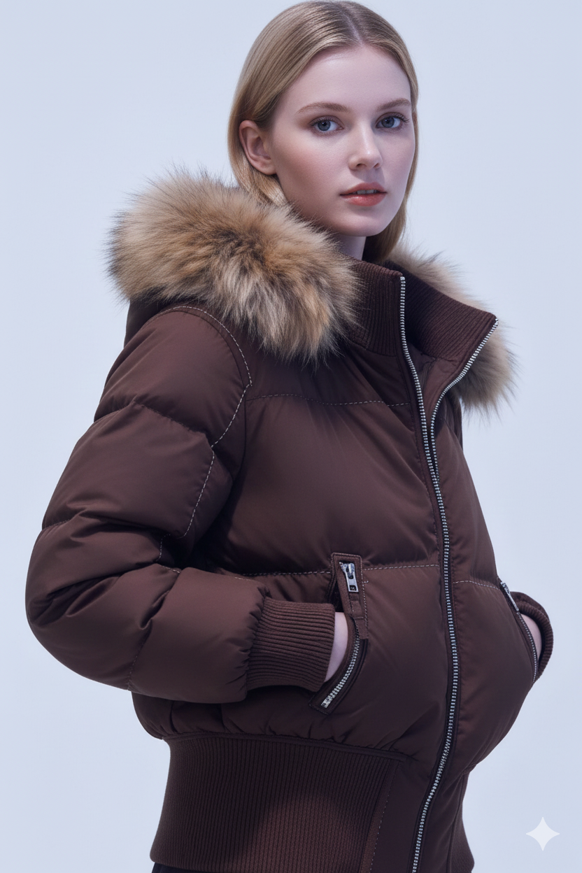 Parka femme hiver faux cuir chic