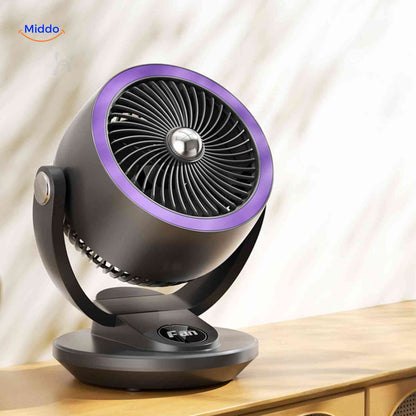 Ventilateur de Bureau Compact Noir Violet - LuxeStyle