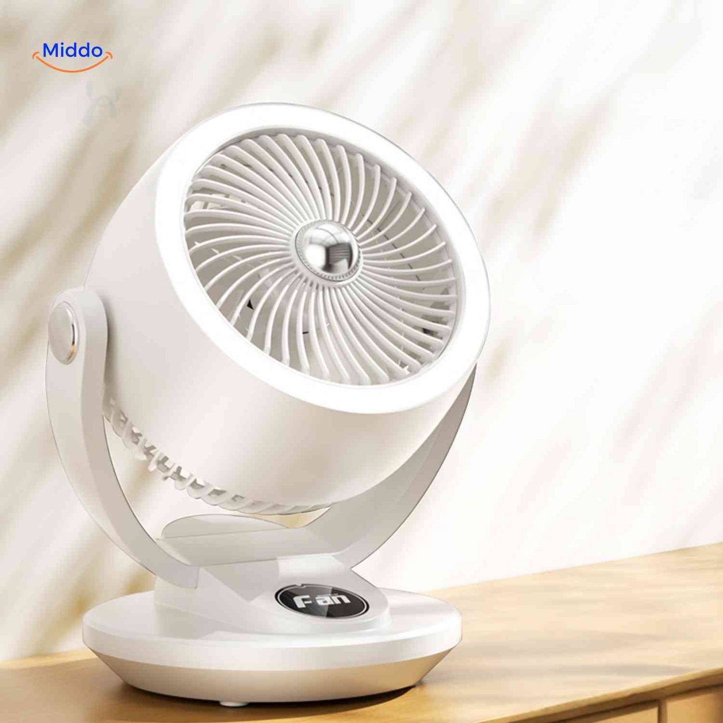 Ventilateur de Bureau Compact Noir Violet