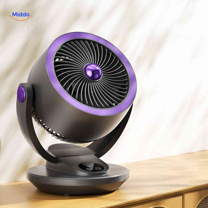 Ventilateur de Bureau Compact Noir Violet