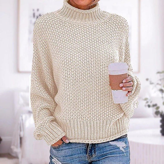 Pull Femme Col Roulé Décontracté - Très Doux et Élégant - LuxeStyle