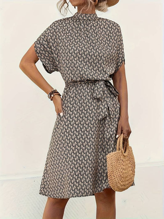 Robe Été Florale avec Ceinture pour Femme - LuxeStyle