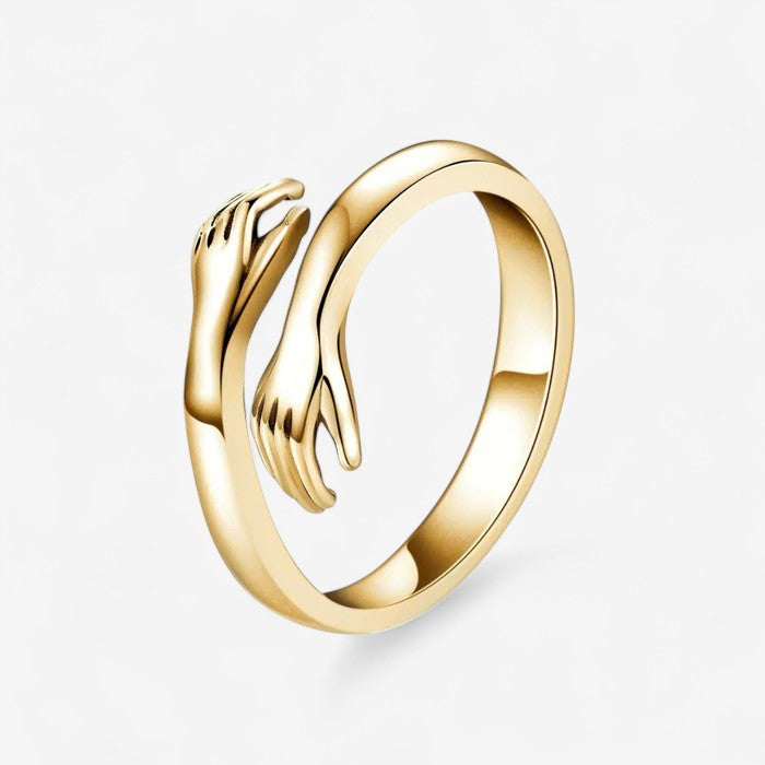 Bague Élégante Mains Entrelacées Réglable - LuxeStyle