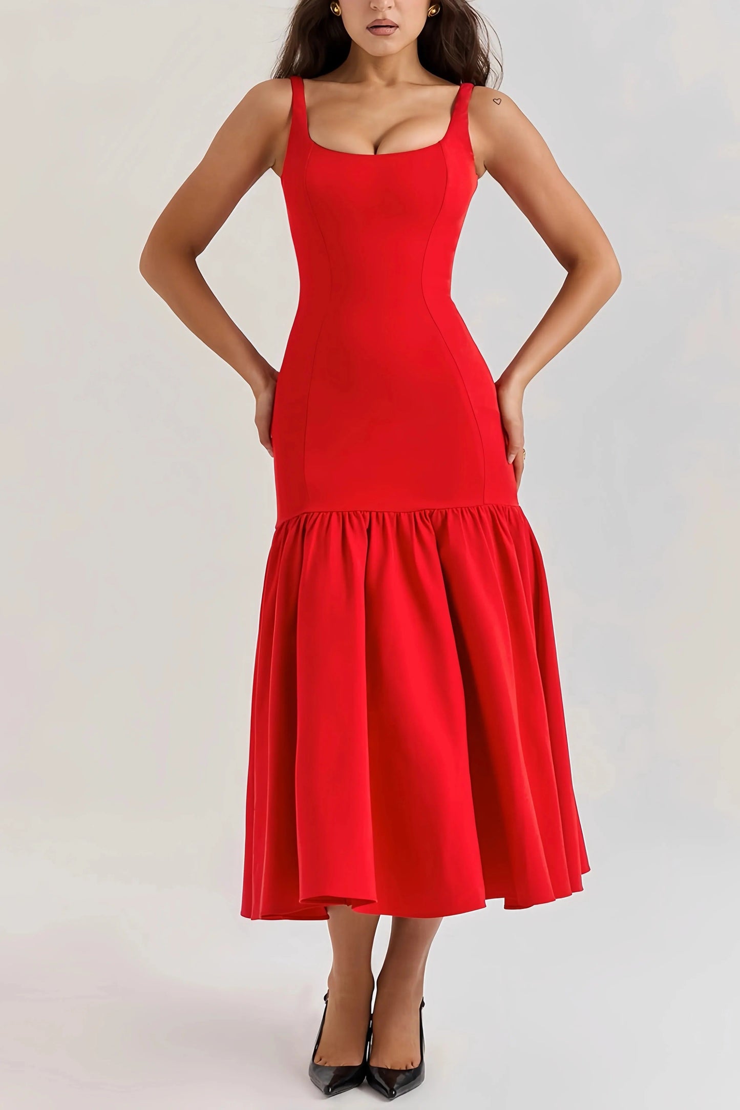 Robe Élégante Courte sans Manches pour Femme - LuxeStyle