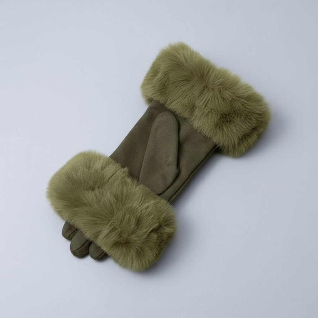 Gants Femmes Hiver Douillets avec Effet Velours
