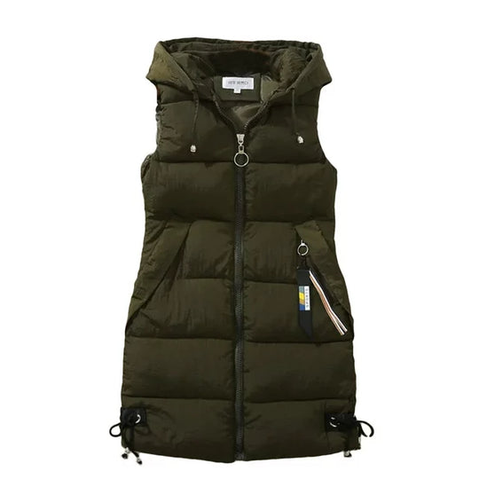 Veste mode décontractée sans manches poches zippées