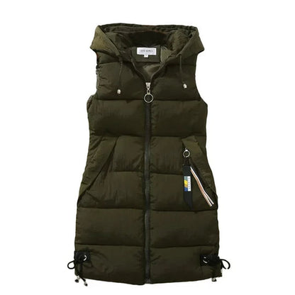 Veste mode décontractée sans manches poches zippées