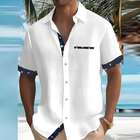 Chemise Homme Coton Clair Été Imprimé - LuxeStyle