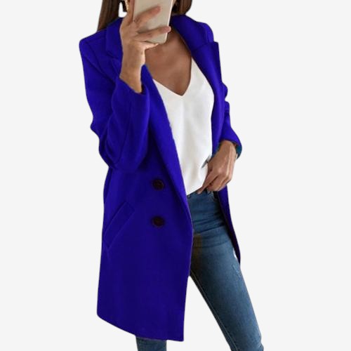 Manteau femme élégant avec poches et col classique