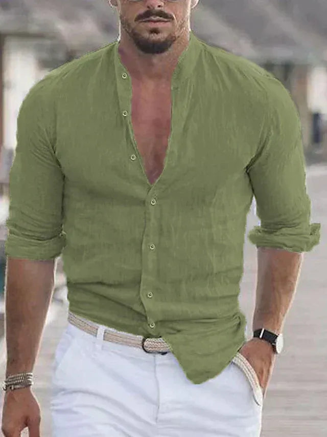 Chemise Homme Classique Manches Longues Élégante