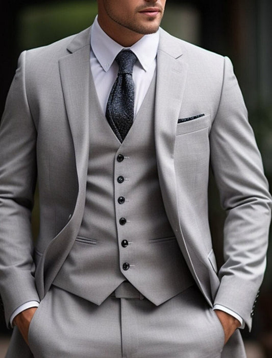 Costume Mariage Élégant 3 Pièces Homme Noir - luxestyle