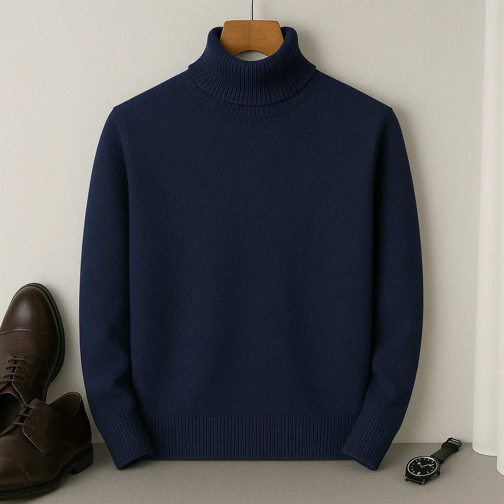 Pull Homme Cachemire Doux et Chaud en Laine Mélangée