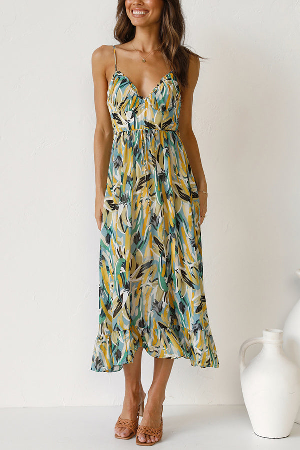 Robe été Colorée à Bretelles pour Femme