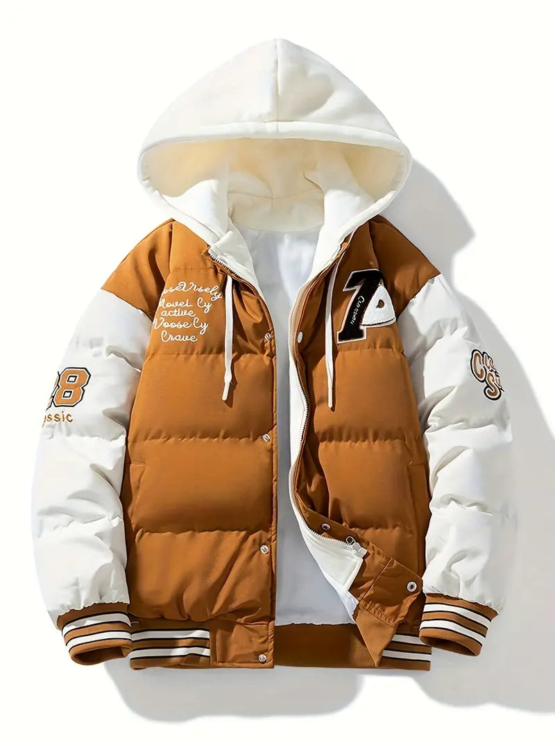Veste Hiver Étanche avec Capuche et Fermeture Éclair pour Homme - LuxeStyle