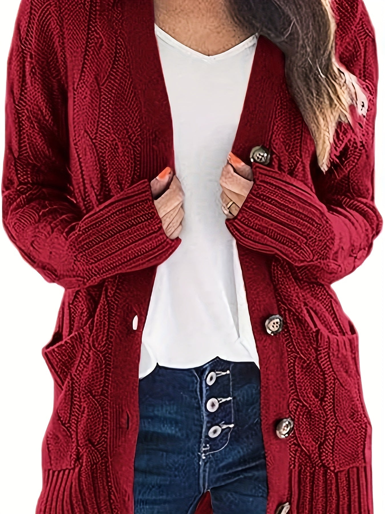 Gilet Femme Élégant – Cardigan Douillet à Câble avec Fermeture et Coupe Tendance - LuxeStyle