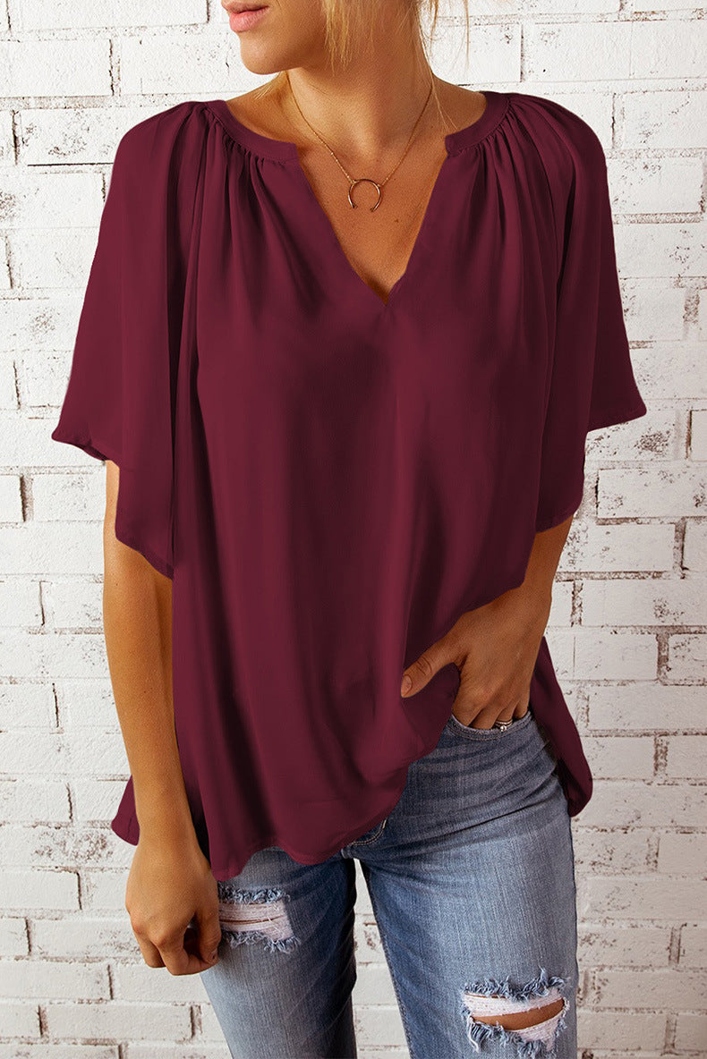 T-Shirt Féminin Décontracté - Haut Confortable à Manches Courtes