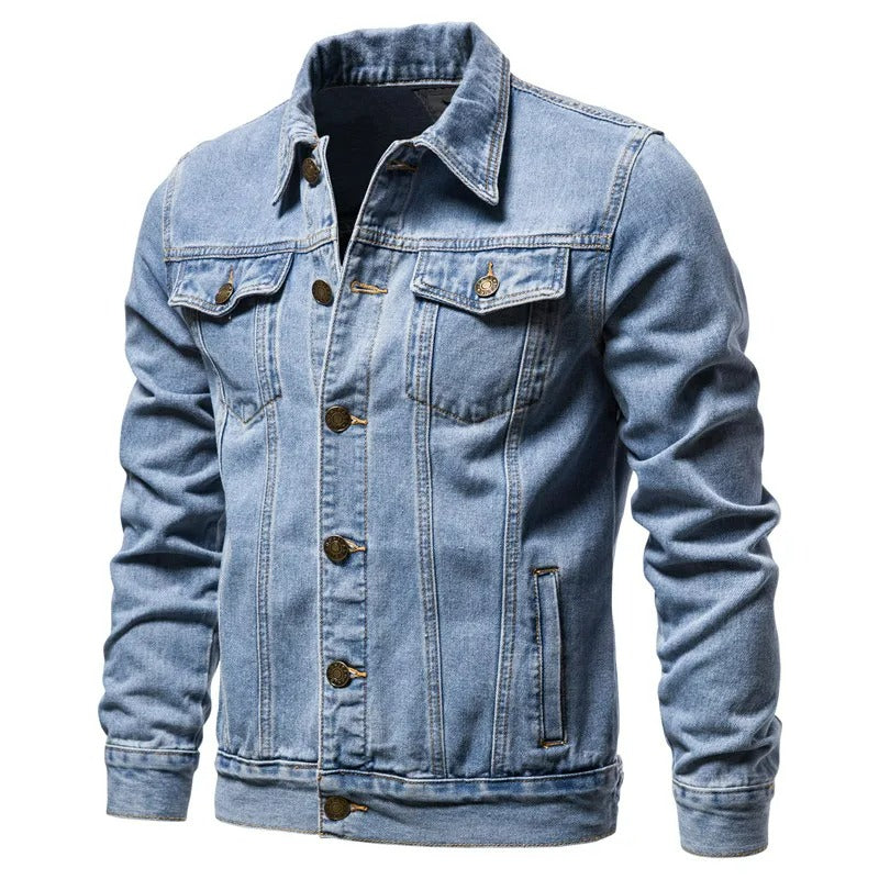 Veste denim homme style décontracté - LuxeStyle