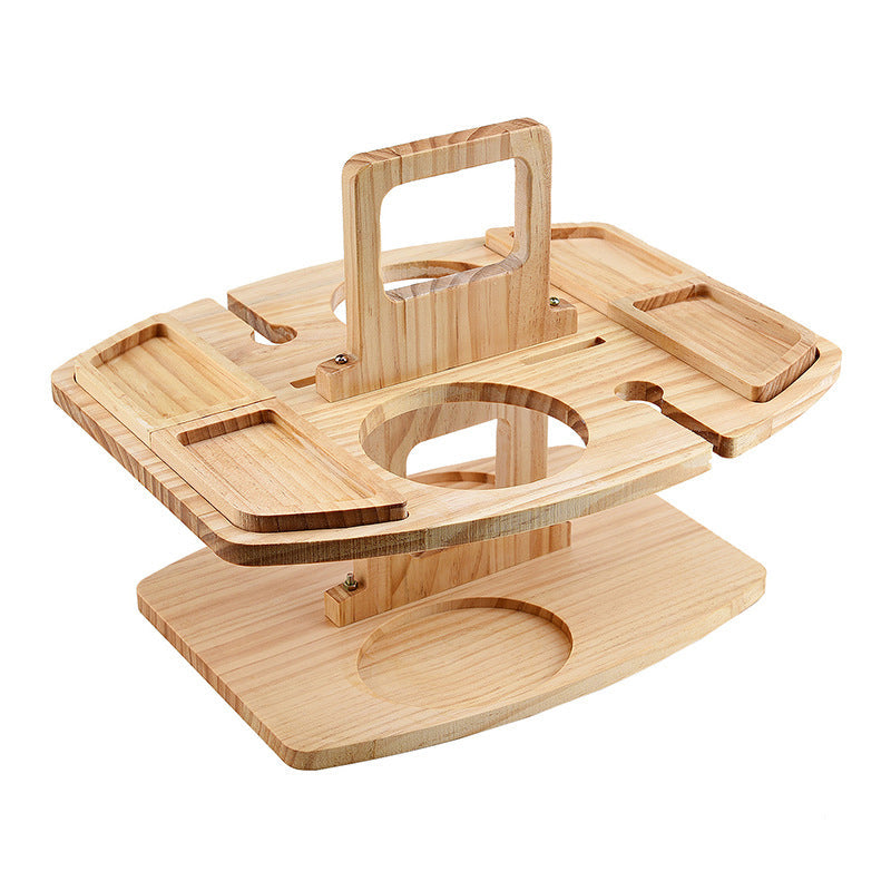 Table de Pique-Nique Pliable avec Verres et Snacks - LuxeStyle