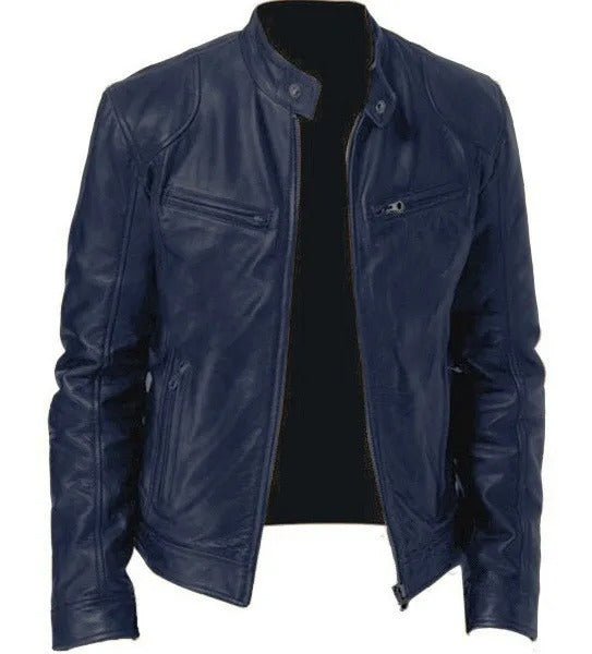 Blouson Cuir Noir Homme Éclair Rapide