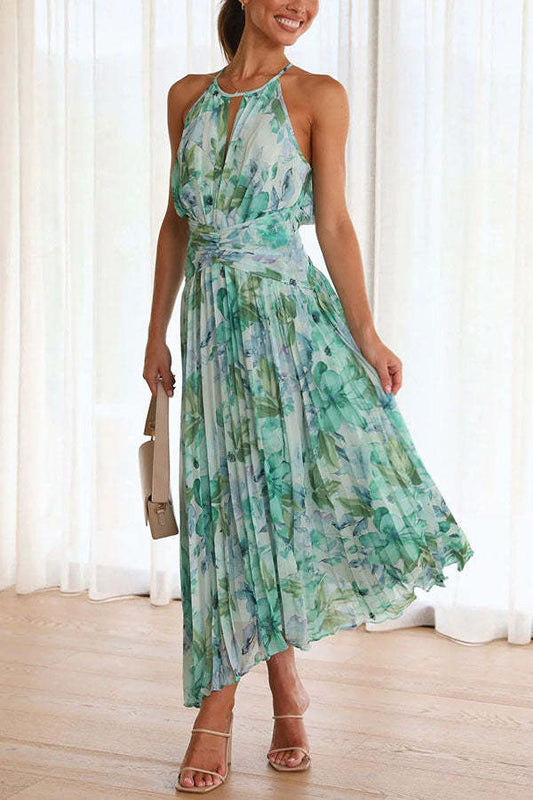 Forecast™ – Robe Mi-Longue Femme Plissée Élégante Légère pour l'Été