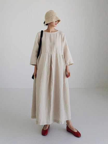 Robe Longue Femme Lin Élégante, Confortable et Chic
