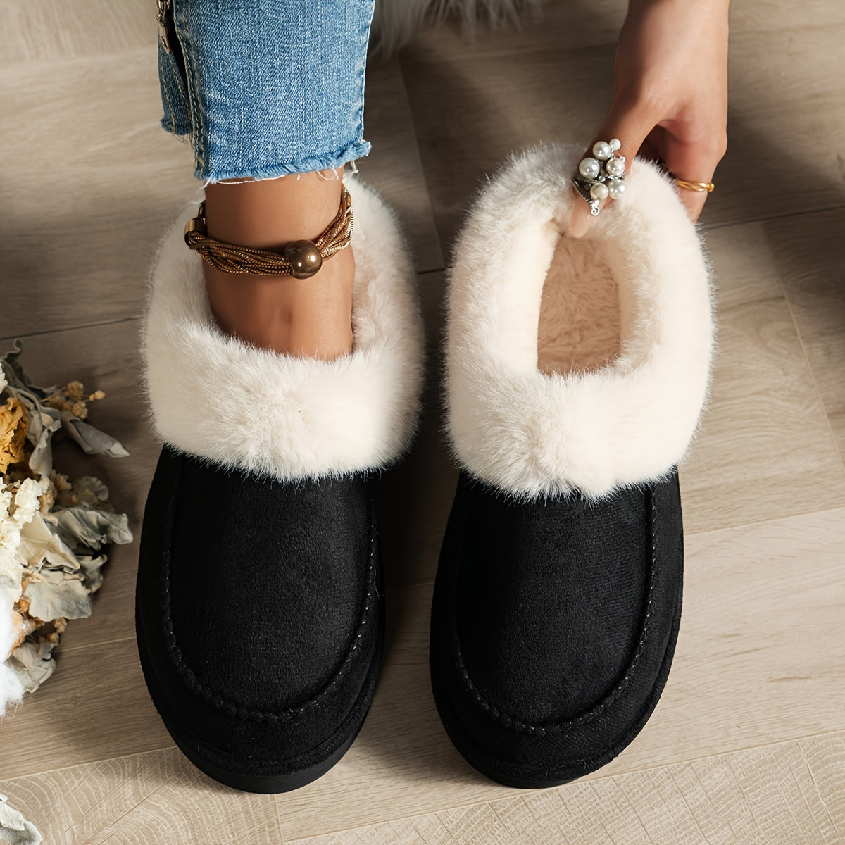 Chaussons Peluche Doux et Confortables