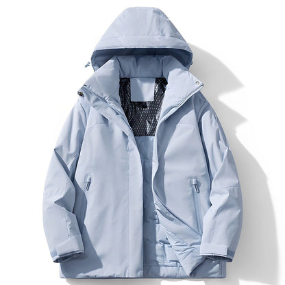 Manteau Hiver Élégant avec Capuche et Doublure Chaude pour Homme