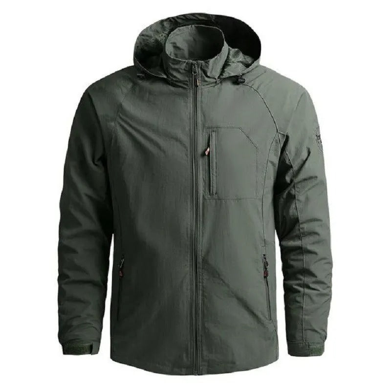 Blouson imperméable homme avec poches serrures