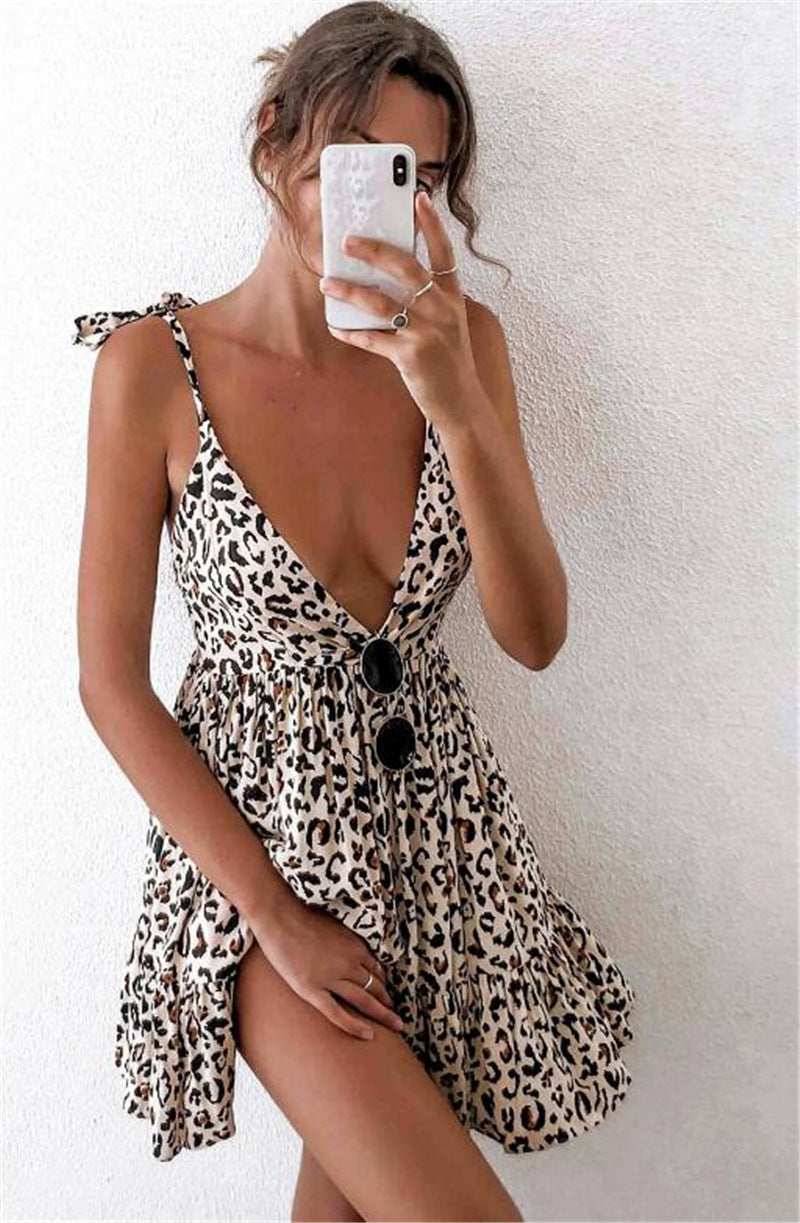 Robe Été Florale Courte pour Femmes