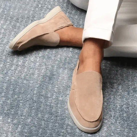 Mocassins Cuir Beige Homme Classique - LuxeStyle