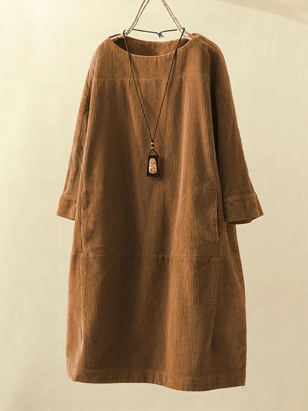 Robe Femme Velours Vert Foncé Manches Longues